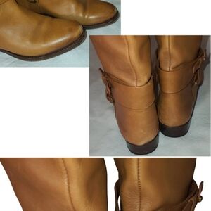 RALPH LAUREN COLLECTION PURPLE LABEL Tan Leather Tall Equestrian Riding Boots